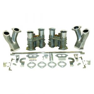 EMPI 48 EPC Dual Carburetor Kit : Standard Manifold with Round Cross Bar Linkage : Dual Port, Fits Type 1