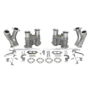 EMPI 48 EPC Dual Carburetor Kit : Standard Manifold with Hex Cross Bar Linkage : Dual Port, Fits Type 1