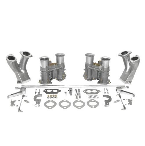 EMPI 51 EPC Dual Carburetor Kit : Racing Manifold with Hex Cross Bar Linkage : Dual Barrel, Fits Type 1