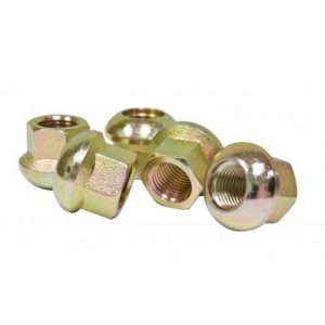 Porsche - Style Nut, Zinc, M14-1.5, Ball Seat, Set of 5