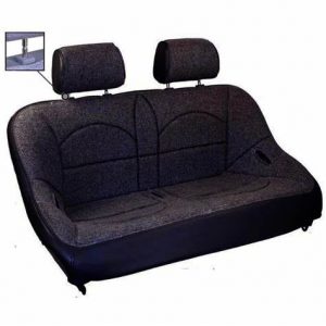 Rear Seat, Black Vinyl / Black Fabric
