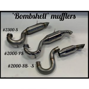 ‘Bombshell’ Racing Mufflers- Rated to 255 horsepower