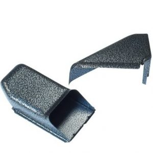 2pc Dog House Back of Shroud, Powder Coated Silver