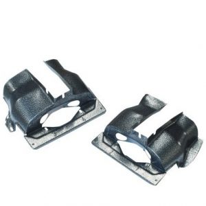Dual Port Shroud Pair, Powder Coated Silver
