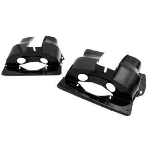 Dual Port Shroud Pair, Powder Coated Black