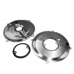 Chrome Alternator/Generator Backing Plate 3-Piece Kit