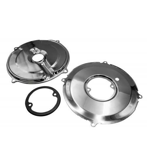 Chrome Alternator/Generator Backing Plate 3-Piece Kit