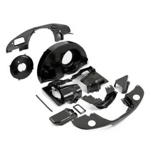 Black 36HP Dog House Tin Kit With Ducts W/O Preheat