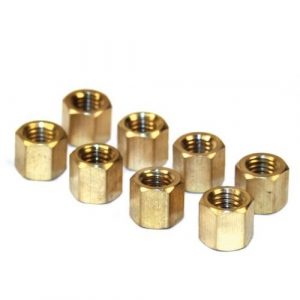 Brass 8mm-1.25 thread, 11mm Head, Int./Exh. Nuts. Sold EACH