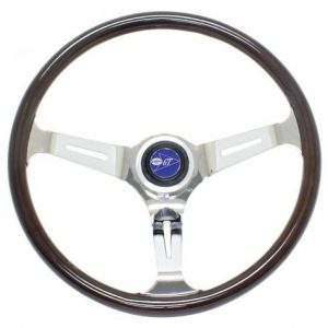 EMPI Classic Dark Wood Steering Wheel Kit