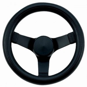 Classic Foam, Black, 3 soild spoke, 10 ¼" dia., 2 ½" dish / 2 ⅞"