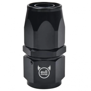 EVIL ENERGY AN Hose End Fitting Straight Swivel Aluminum Black (4/6/8/10/12/16/20AN)