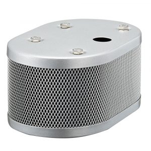 Weber Air Filter Housing, Silver Powder Coated w/ SPR-1 Filter, for IDF and DRLA Carbs, 20mm Hole