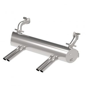 Karmann Ghia Abarth Exhaust System for 1300-1600cc, Apron WITH Cutouts