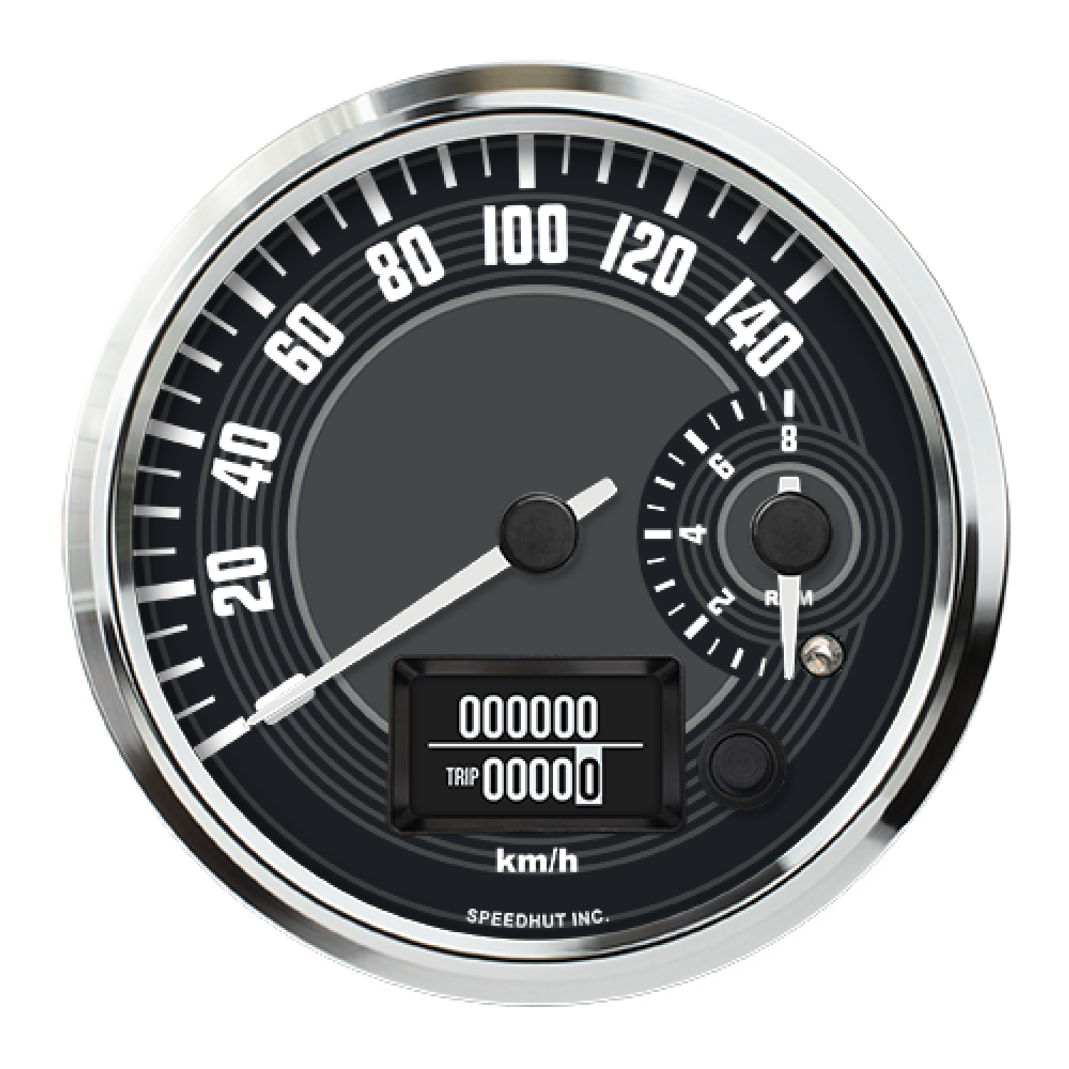 4-1/2" Dual GPS Speedometer + Tachometer | 140 km/h / 8K RPM | VW Design