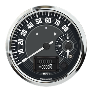4-1/2" Dual GPS Speedometer + Tachometer + TS/HB | 80 MPH / 8K RPM | VW Design