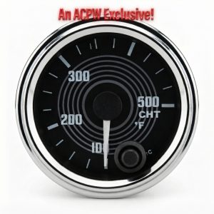 2-1/16" Cylinder Head Temperature Gauge | 100-500°F | Warning Light - VW Design (NOT OEM)