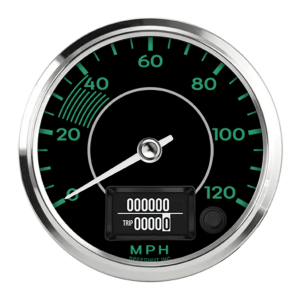4" GPS Speedometer | 120 MPH | Porsche 356 Design
