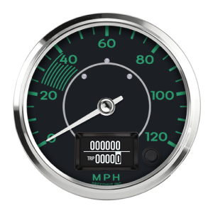 4" GPS Speedometer + TS/HB | 160 MPH | Porsche 356 Design