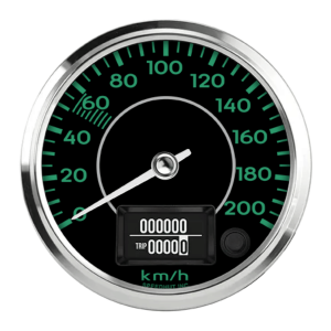 4" GPS Speedometer | 200 km/h | Metric | Porsche 356 Design
