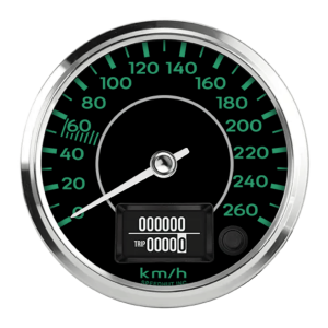 4" GPS Speedometer | 260 km/h | Metric | Porsche 356 Design